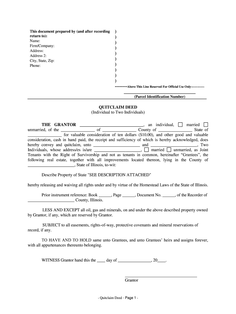 Unmarried, of the of County of State of  Form