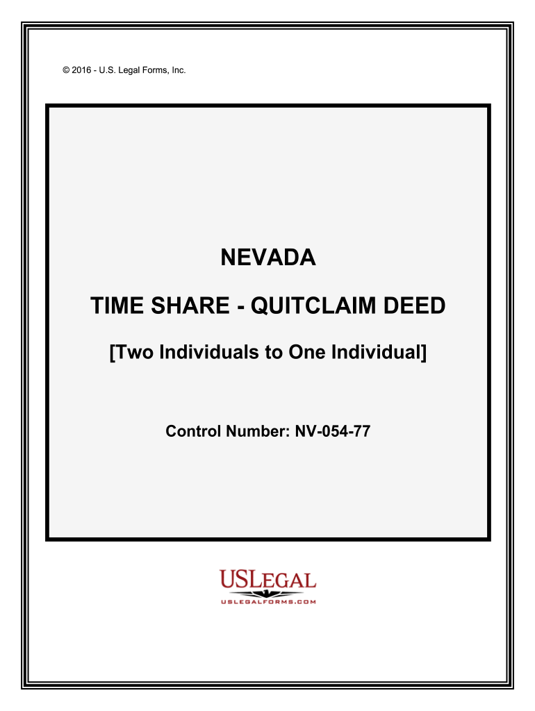 Fill and Sign the Free Nevada Quit Claim Deed Form Wordpdfeformsfree 