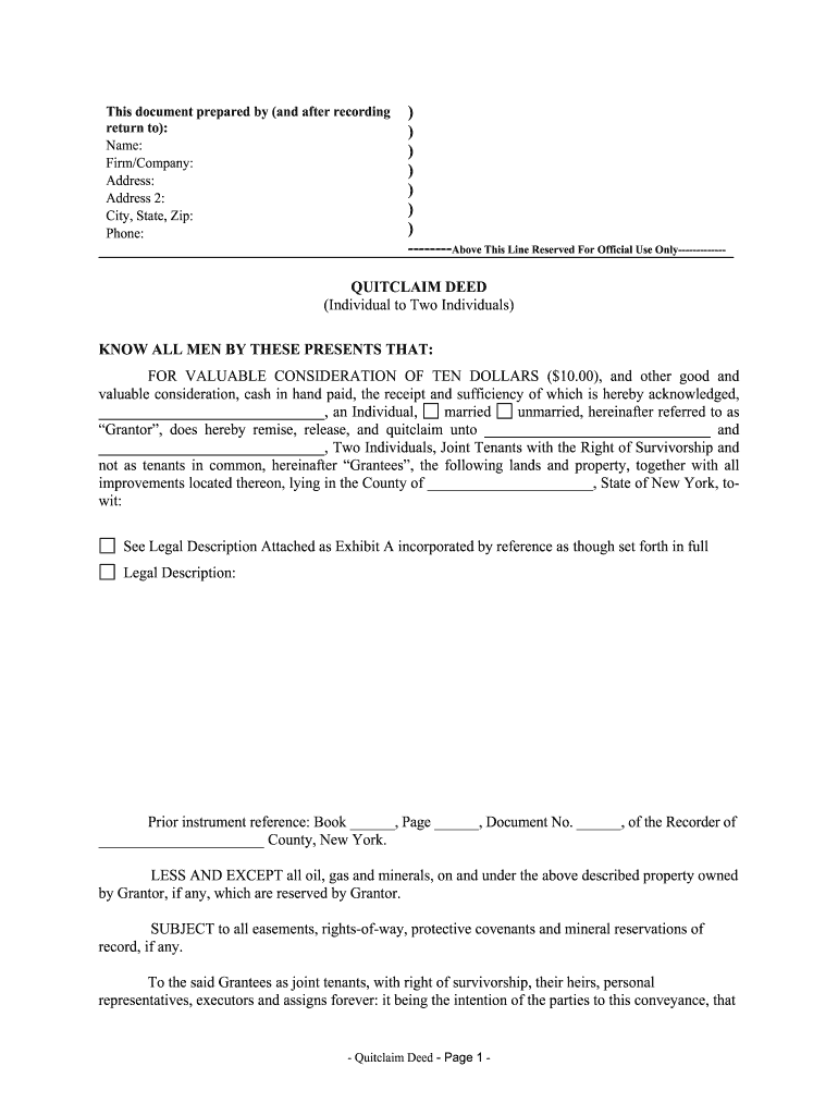 Fill and Sign the Grantor Does Hereby Remise Release and Quitclaim Unto and Form