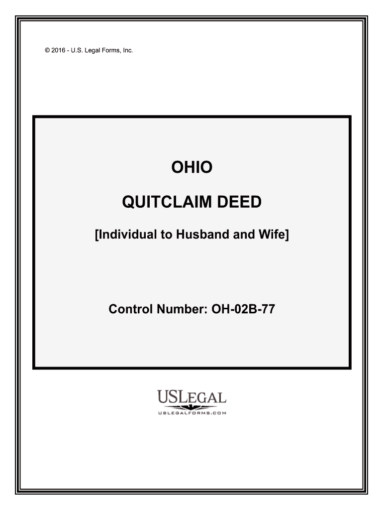 Ohio Quit Claim Deed Form  WordPDFeForms