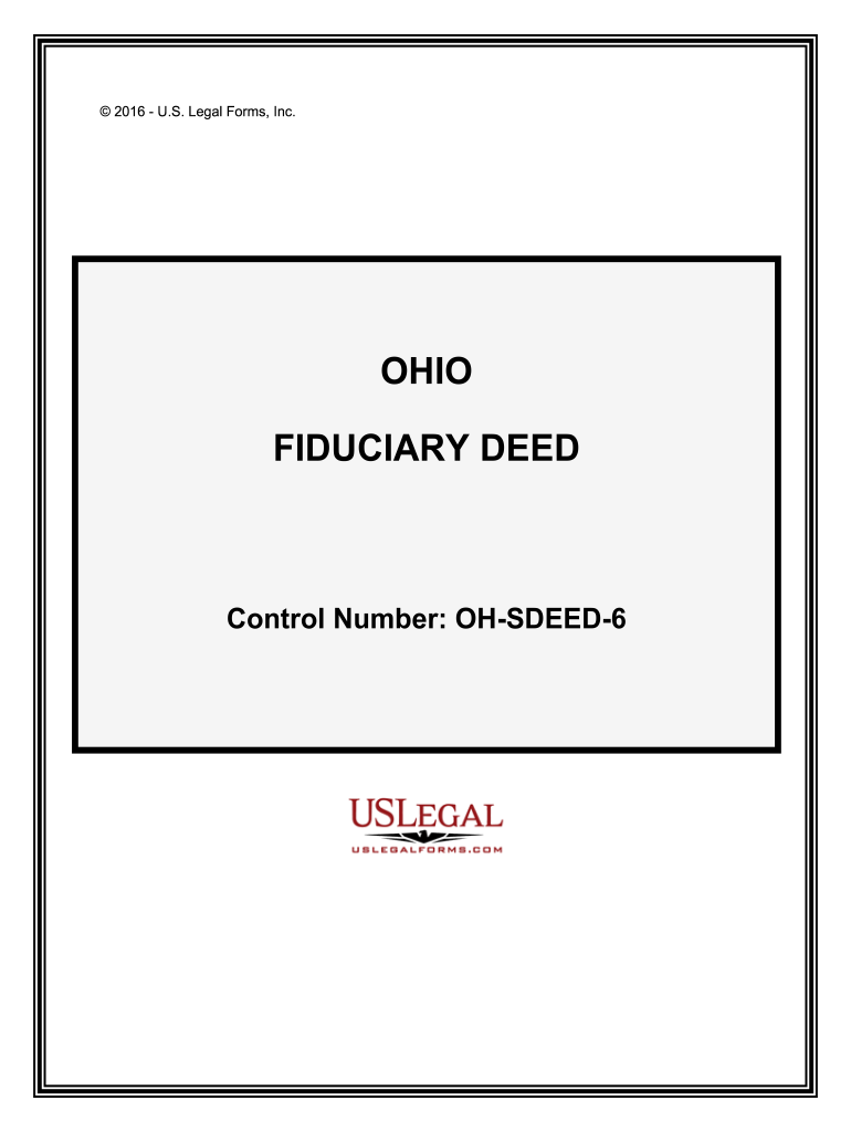 Fill and Sign the Ohio Fiduciary Deed Formsdeedscom