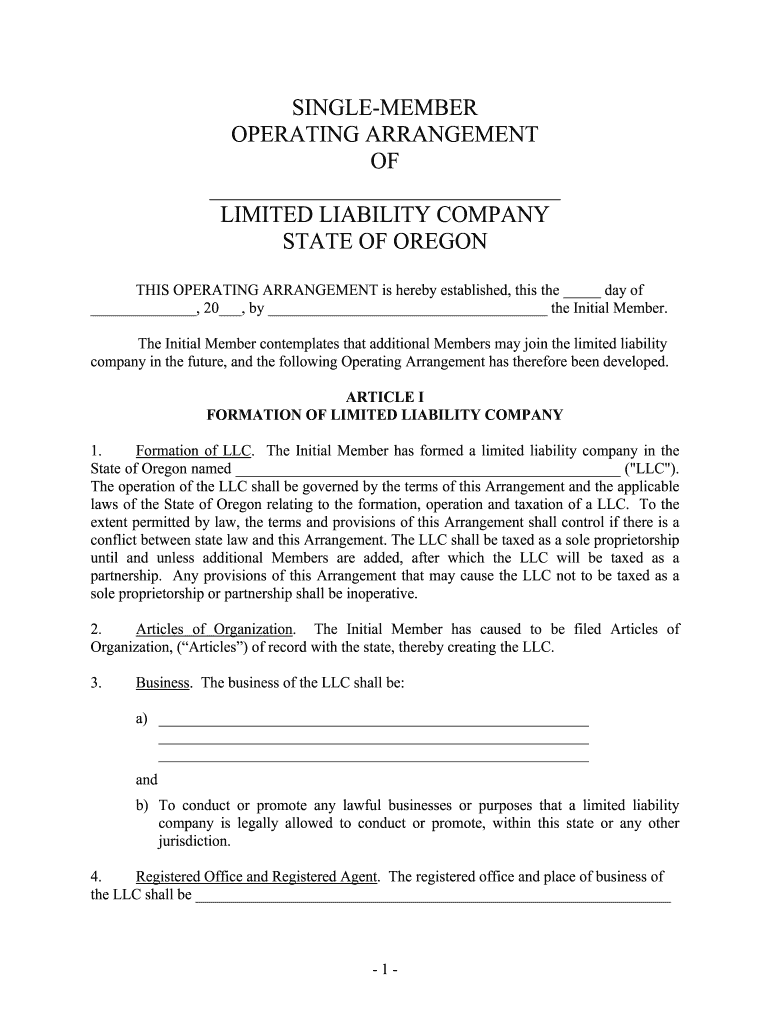 Get and Sign Oregon Limited Liability Companies  Oregon Secretary of State  Form