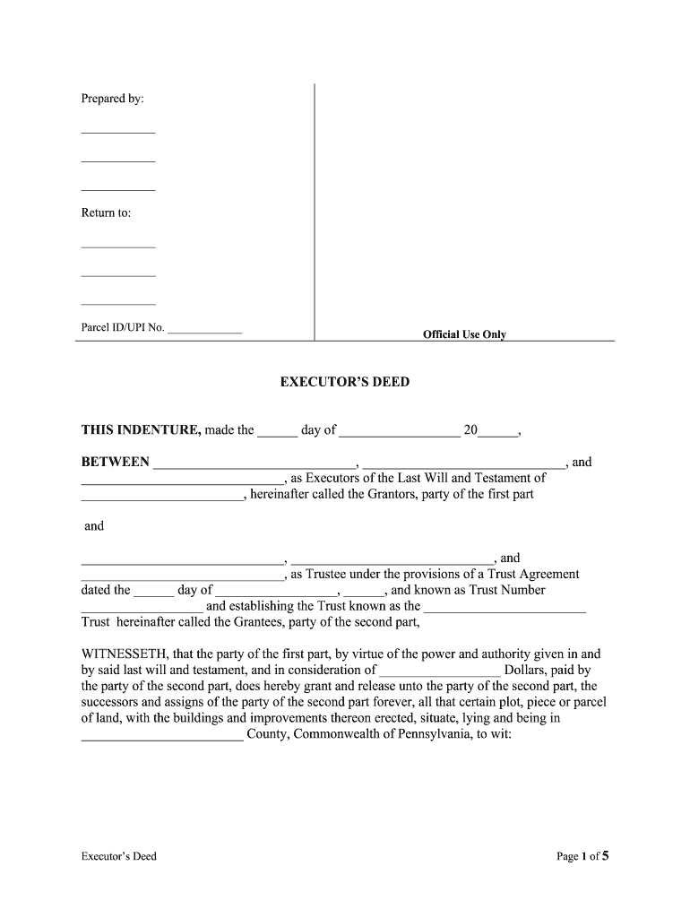 Fill and Sign the Three Executors to Three Trustees Form