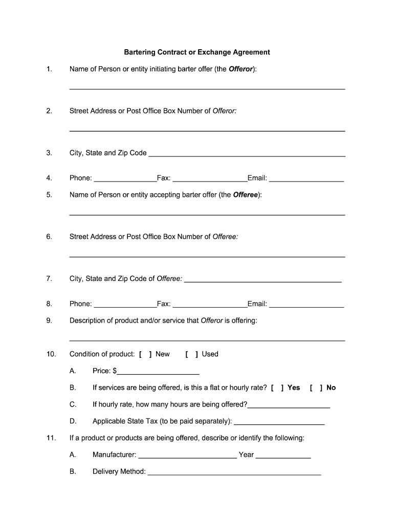 trading agreement template