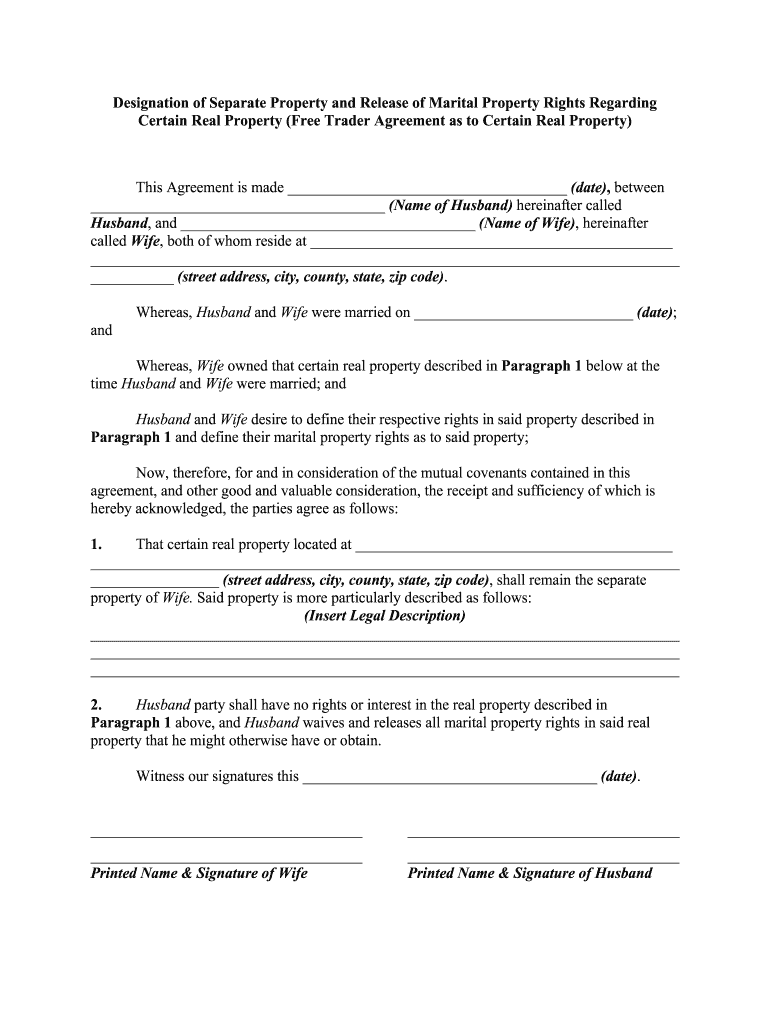 Spousal Agreements  UNC School of Government  Form