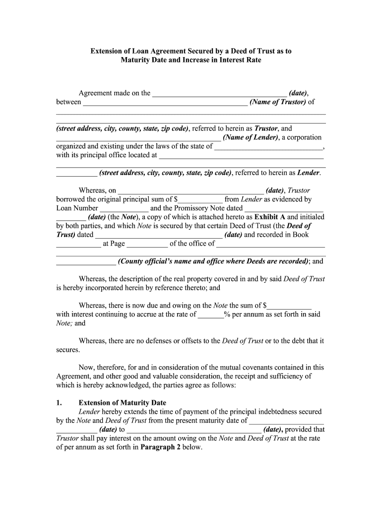 Fill and Sign the Form of Mortgage Deed of Trust Secgov