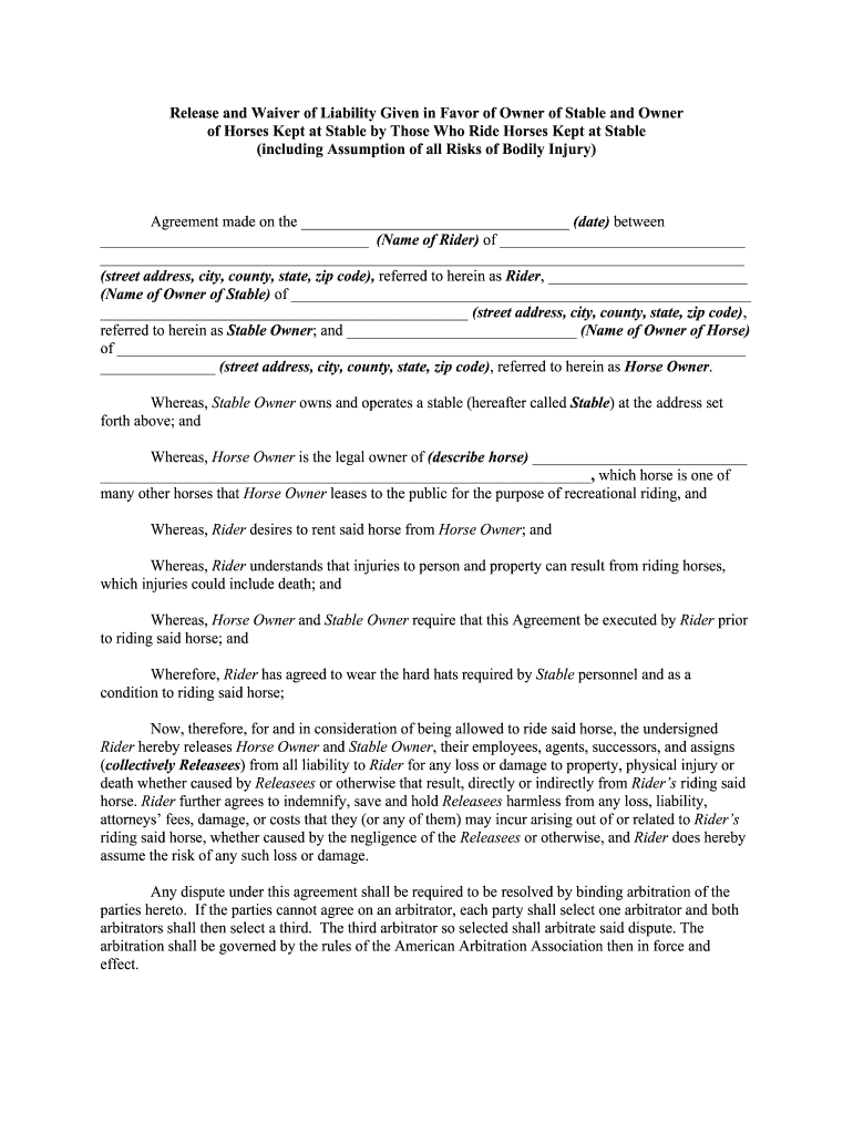 Equine Liability Related CasesAnimal Legal & Historical Center  Form