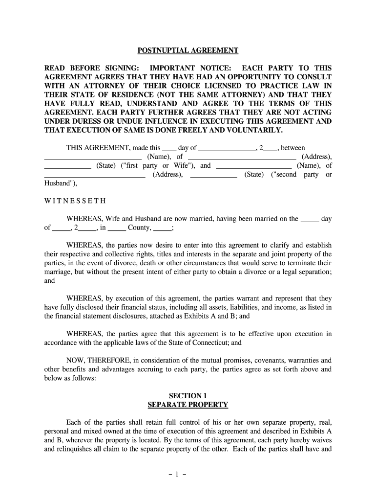 Fill and Sign the Whereas Wife and Husband Are Now Married Having Been Married on the Form