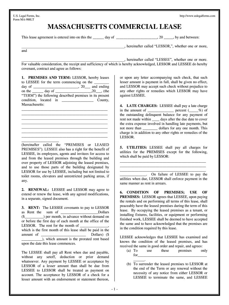 Fill and Sign the Form Ma 988lt