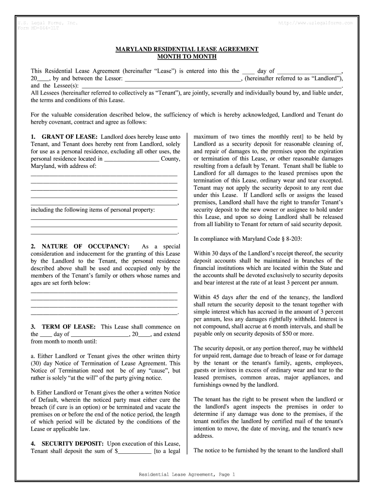 Fill and Sign the Form Md 864 1lt