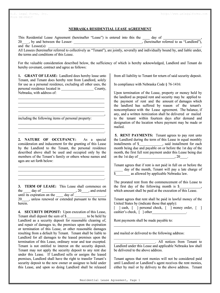 Form NE 864LT