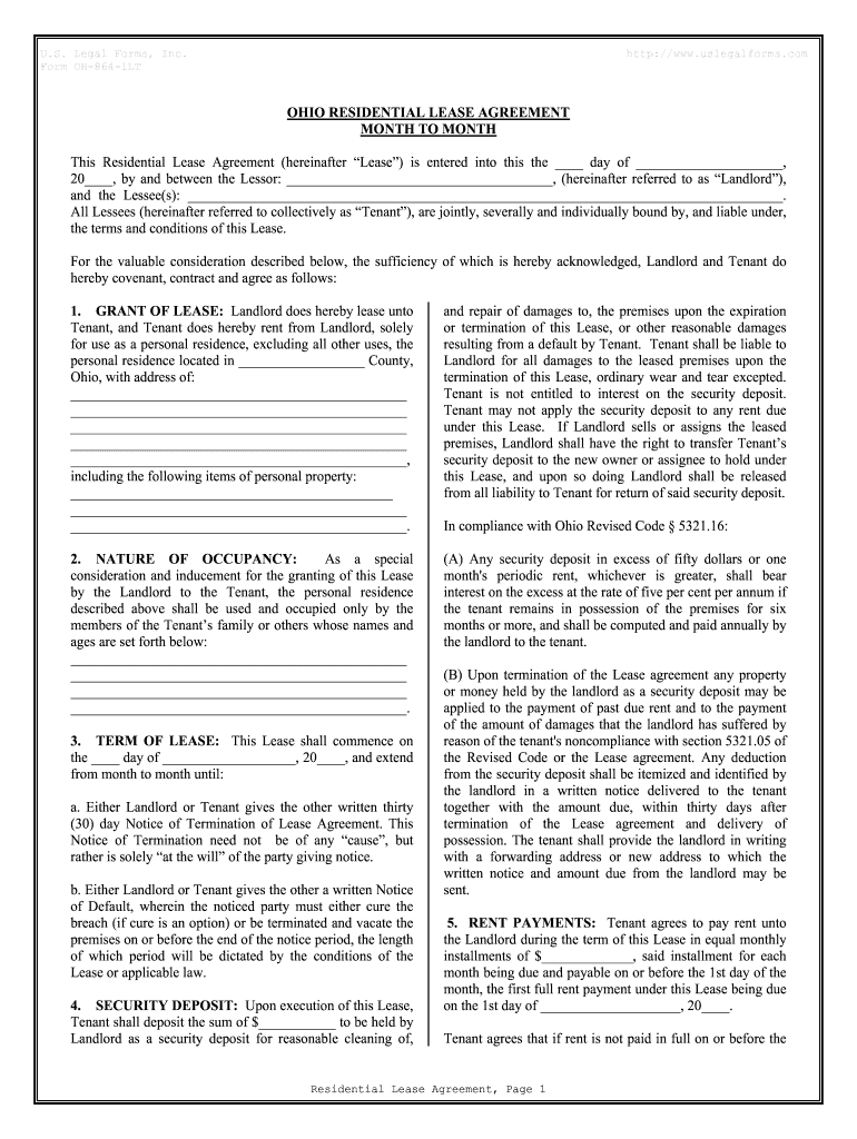 Fill and Sign the Form Oh 864 1lt