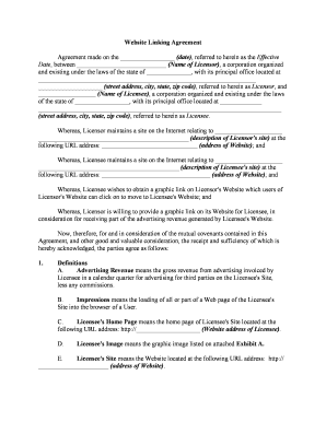 Website Agreement Contract  Form