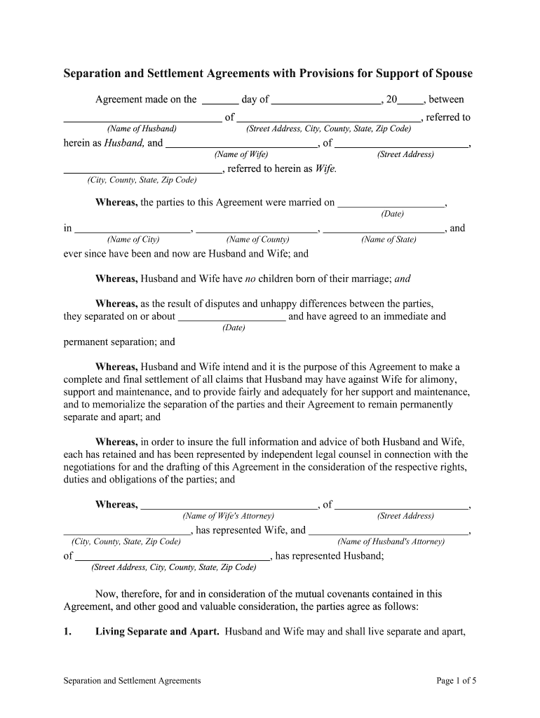 Fill and Sign the Sample Form Property Settlement Agreement Findlaw