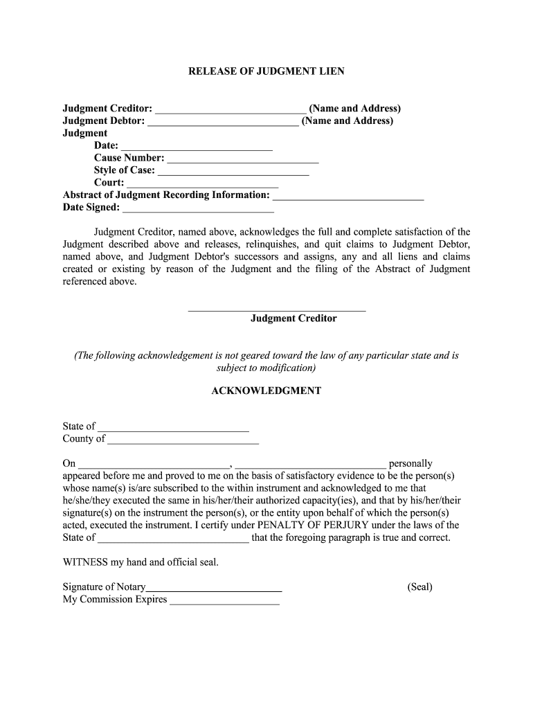 Motion and Affidavit for Satisfaction of Judgment  State of South Dakota  Form