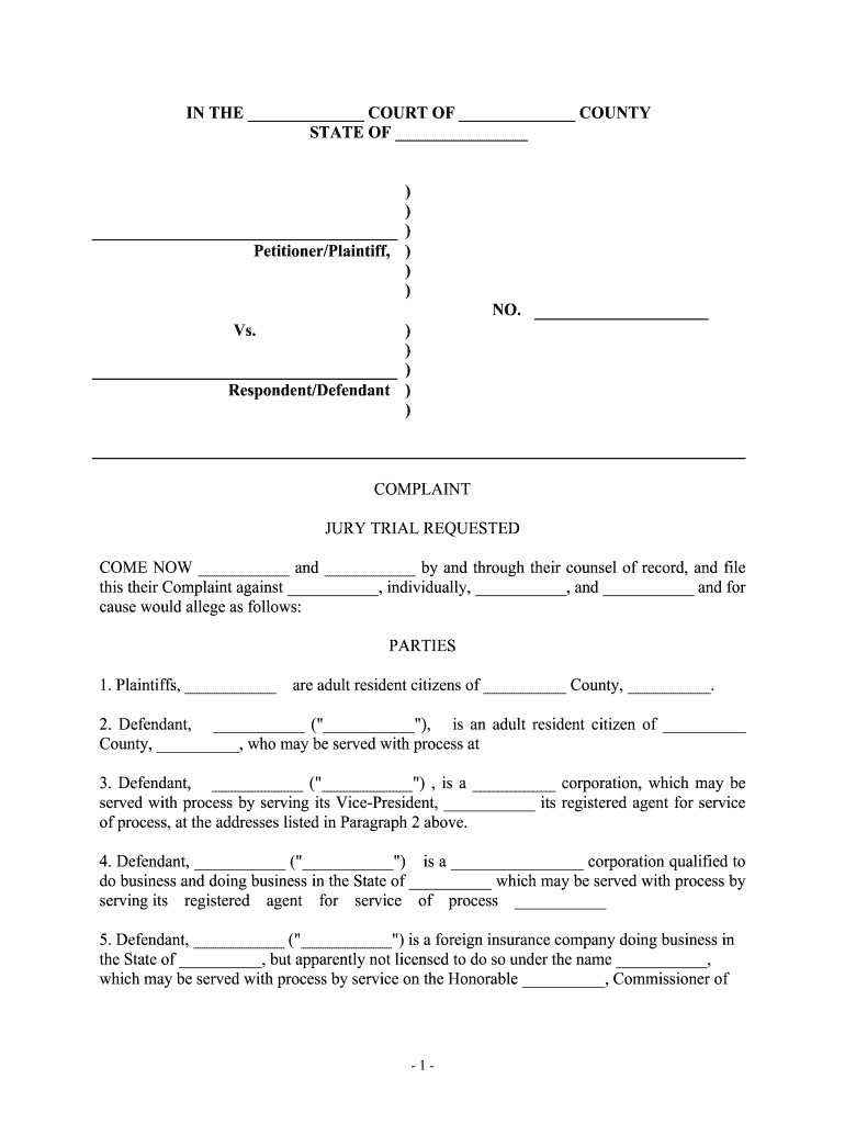 Fill and Sign the Come Now and by and through Their Counsel of Record and File Form