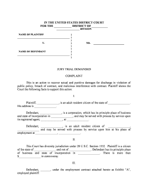 Jury Trial Demand  Form