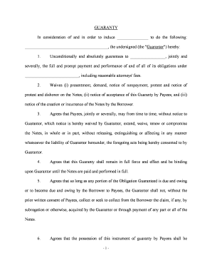 Personal Guaranty General  Form