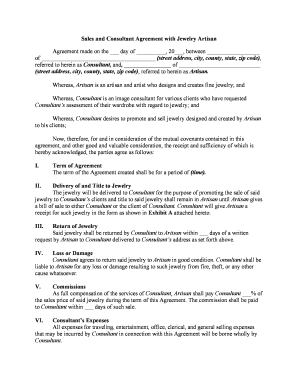 Sales Agreement Form