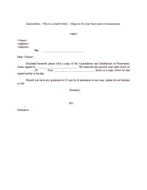 Enclosed Herewith Please Find a Copy of the Cancellation and Satisfaction of Promissory  Form