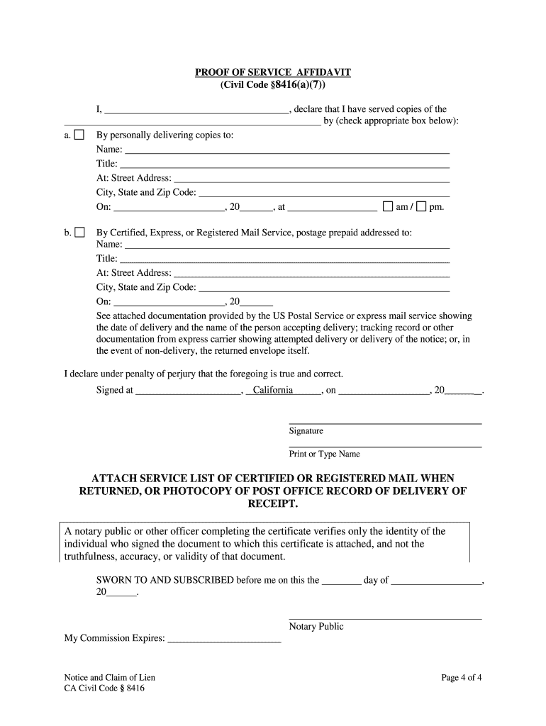 California Notice Claim  Form