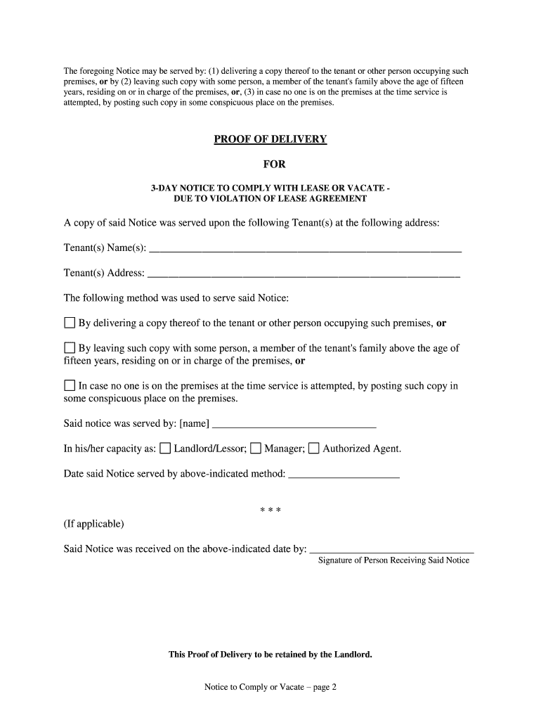 Colorado 3 Day Notice of Substantial Violation of Lease or Rental Agreement Residential  Form