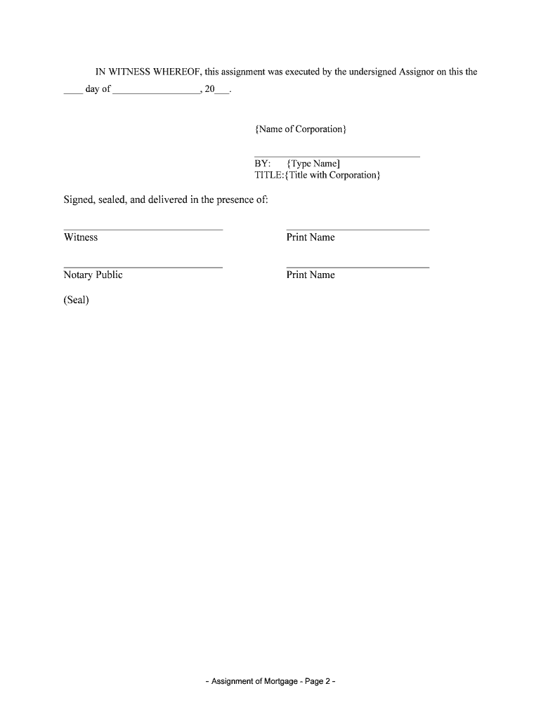 Georgia Assignment of Security Deed Corporate Mortgage Holder  Form