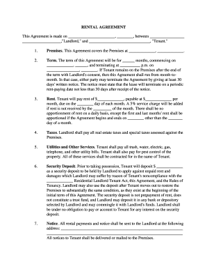 Kansas Residential Rental Agreement  Form