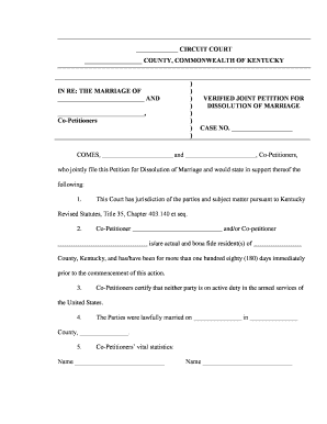 Kentucky Marriage  Form