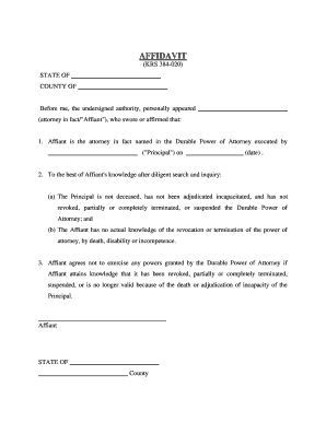 Ky Affidavit  Form