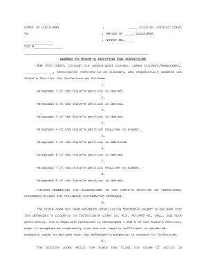 Forfeiture Form