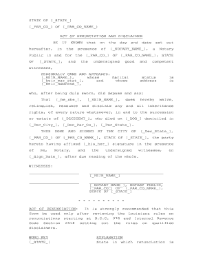 Chapter 31B Renunciation of Property and Renunciation of Fiduciary  Form