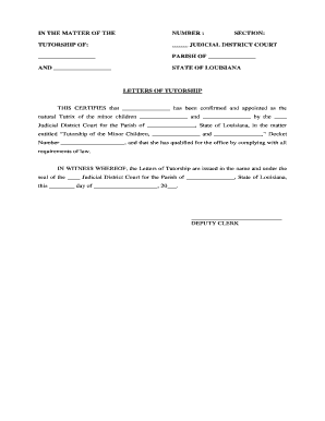 Tutorship Purchase  Form