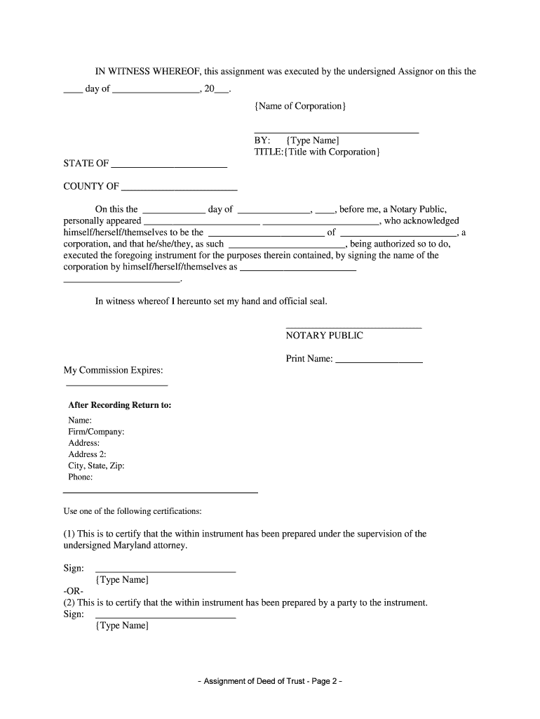 Maryland Holder  Form