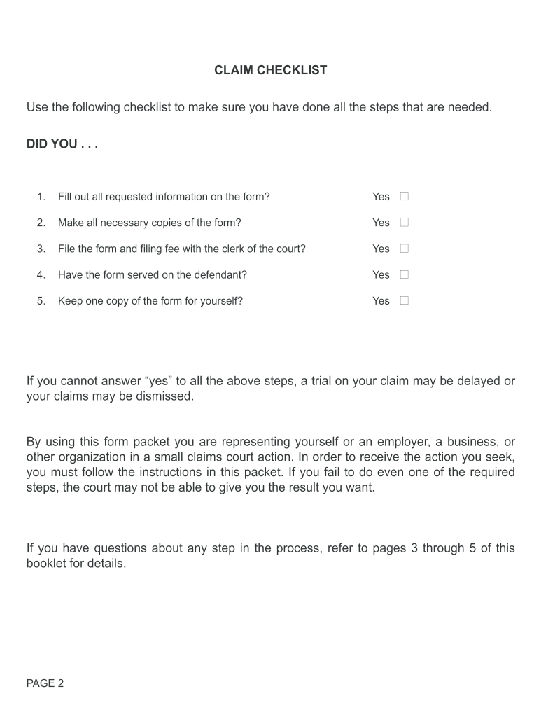 Fill and Sign the Michigan Affidavit and Claim Small Claims Form