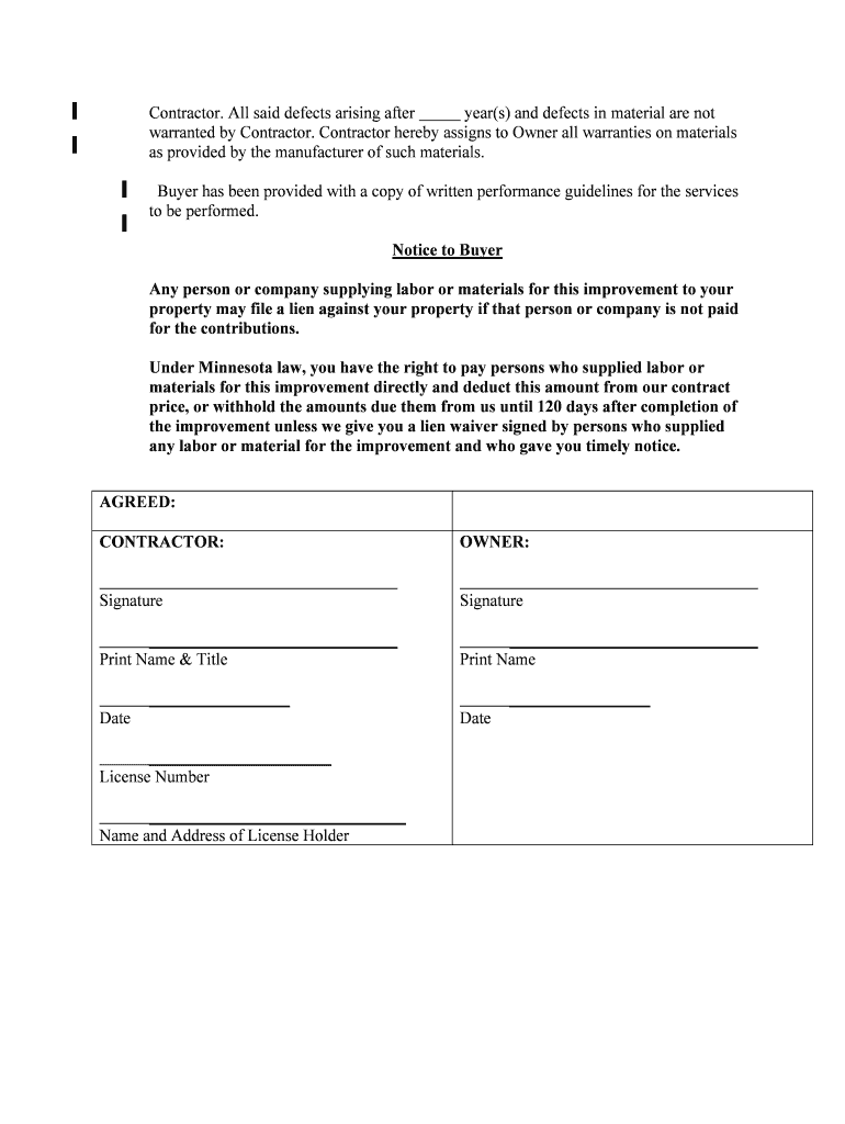 Roofing Contract  Form