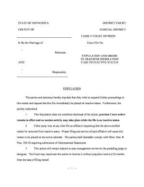 Minnesota Dissolution  Form