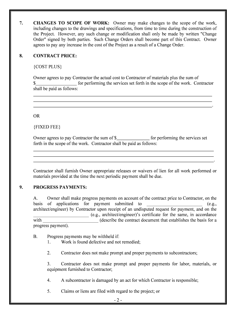 Commercial Contract Form
