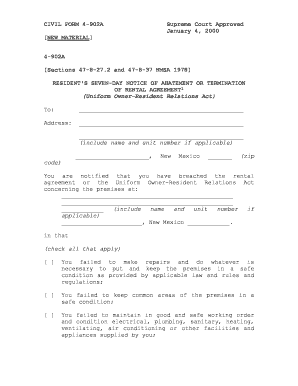 New Mexico Abatement  Form
