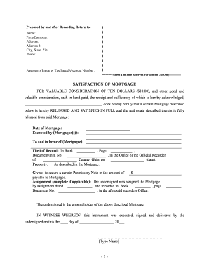 Cancellation Mortgage Form