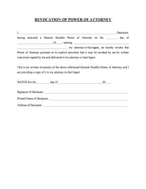 Durable Power Attorney Document  Form