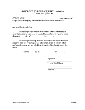 South Carolina Form