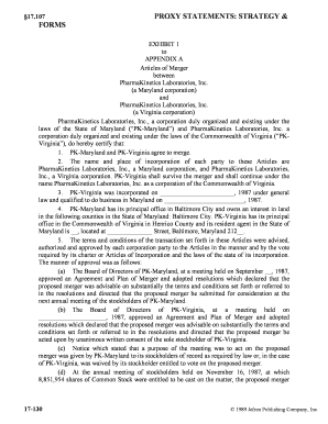 PROXY STATEMENTS STRATEGY &amp;  Form