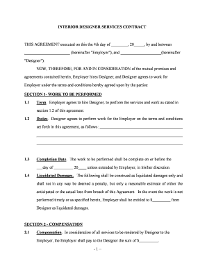 Interior Contract  Form