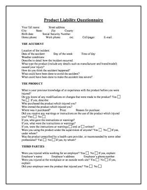 Location of the Incident  Form