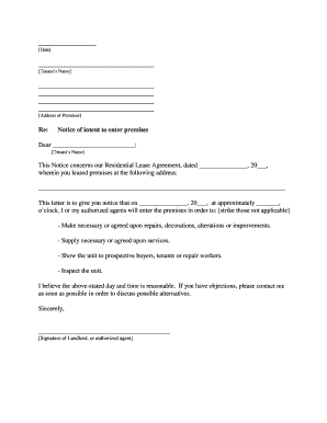 Letter Intent Form