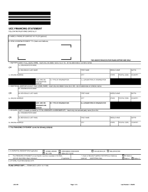 Ucc1 Statement Ucc  Form