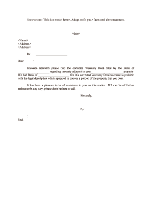 Correction Deed Information and Forms Correcting a