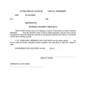 Rule 41 Dismissal of Actions, Miss R Civ P 41Casetext  Form