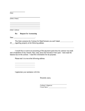 This Letter Concerns the Contract for Deed between You and I Dated ,  Form
